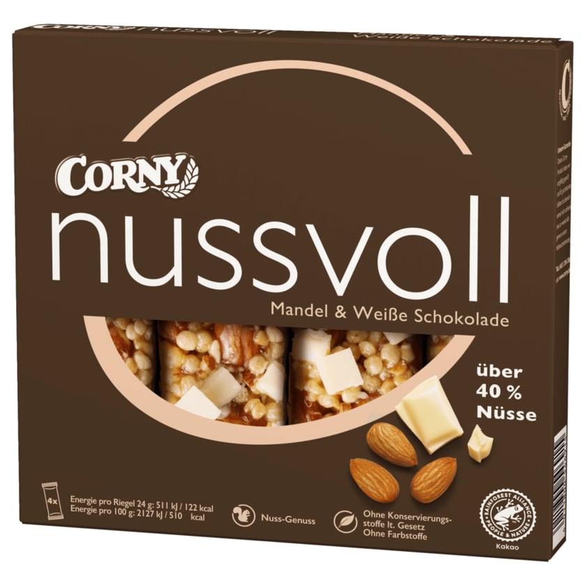 Corny Nussvoll Mandel & weiße Schokolade 4x24g